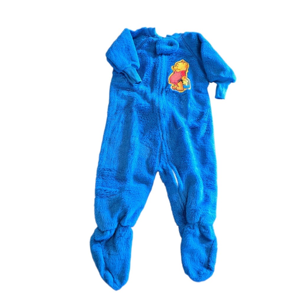 Vintage 80s Sears Winnie The Pooh Disney Footed  Sleeper Pajamas Sz 2B 20-22lbs‎